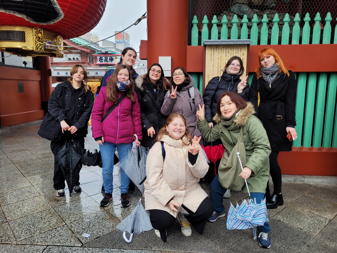 Gruppenbild in Japan