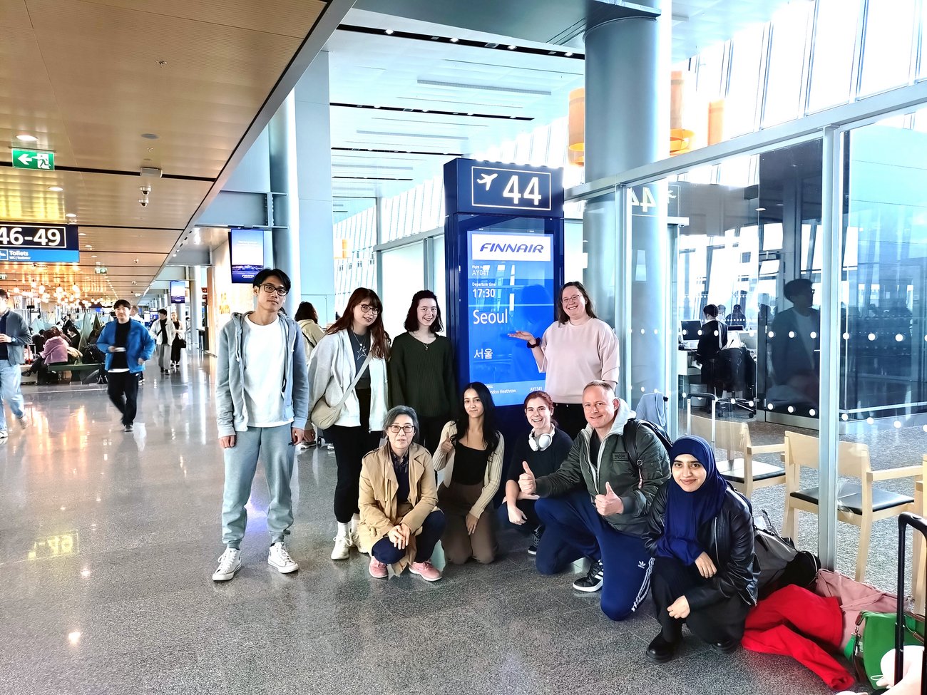 Reisegruppe am Flughafen