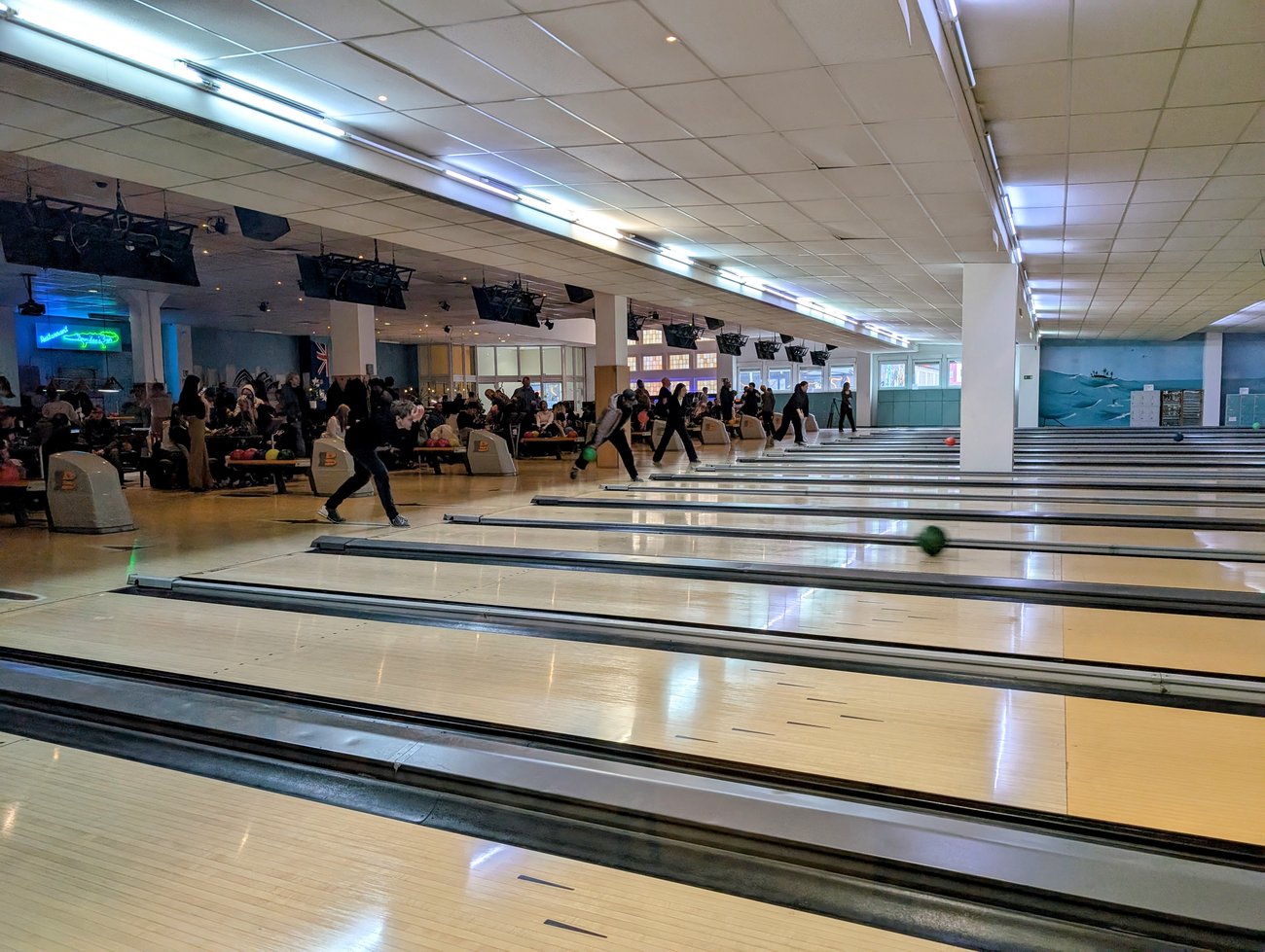 Blick in die Bowlinghalle