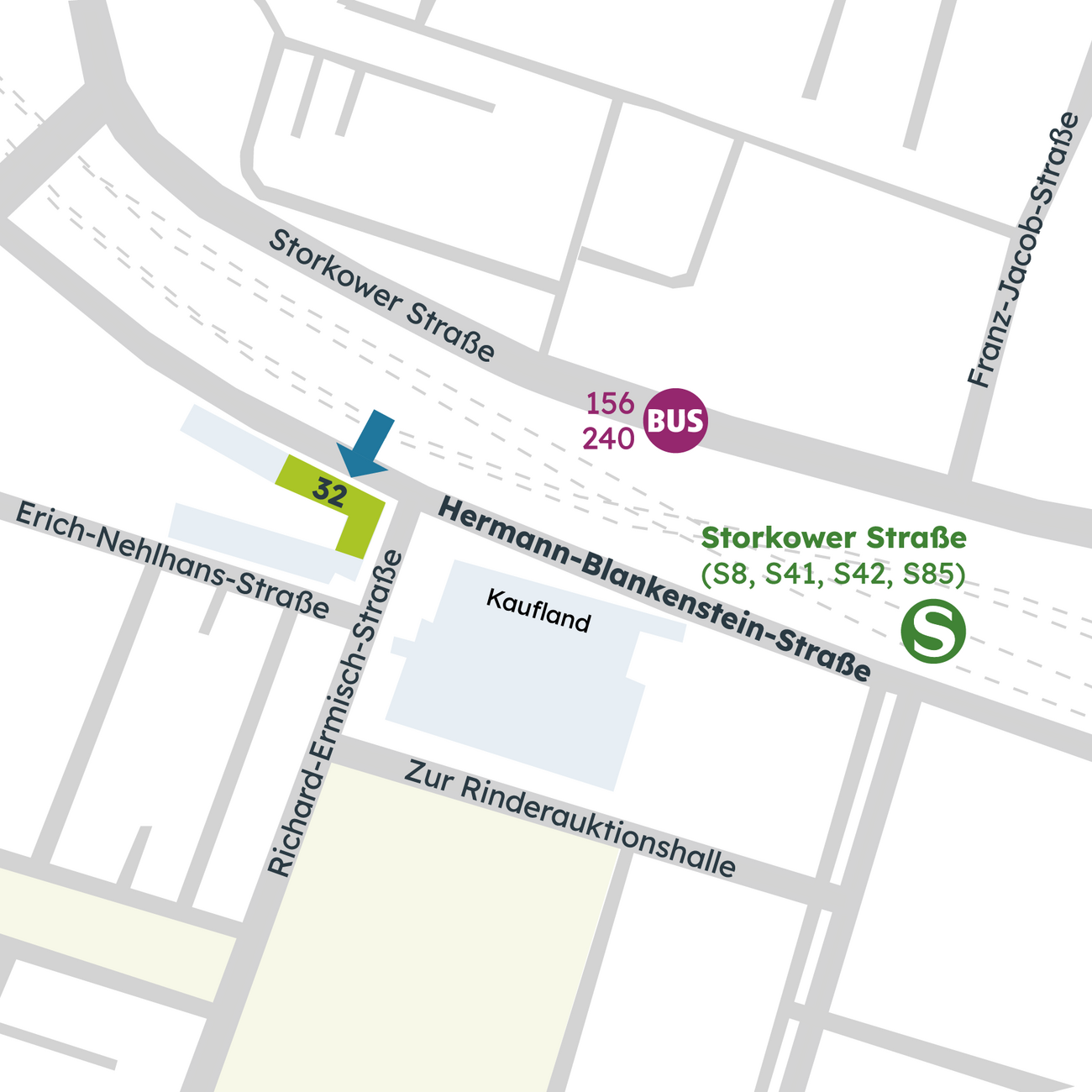 Standortkarte des Schulstandorts im Prenzlauer Berg