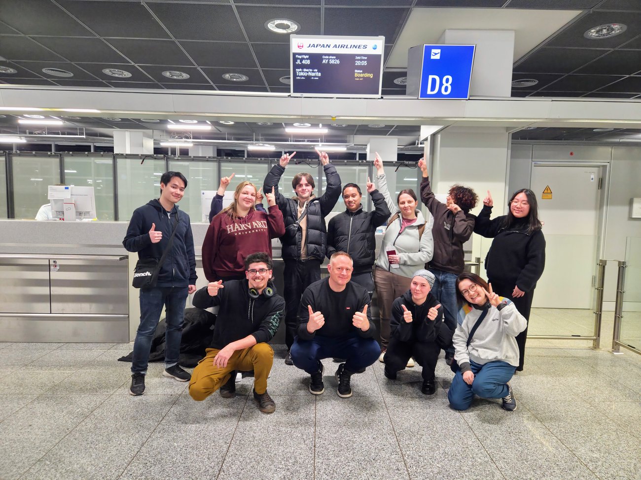 Reisegruppe am Flughafen