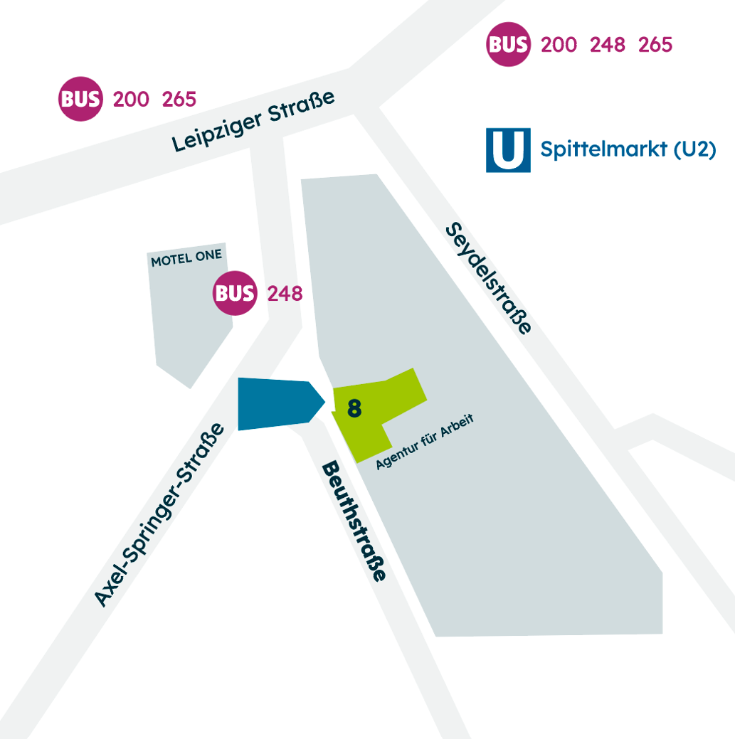 Standortkarte des Schulstandorts in Mitte